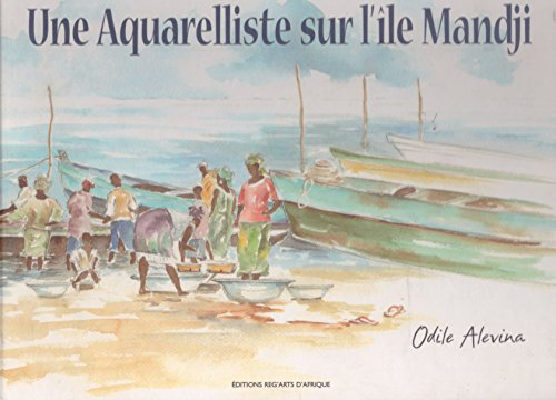 une aquarelliste sur l'île manjdi