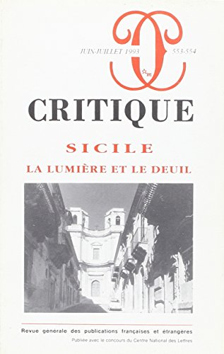 revue critique, numéros 553-554. la sicile