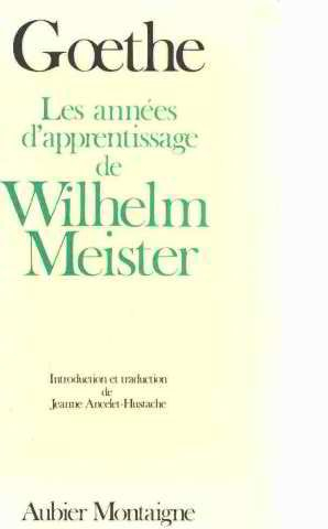 les annees d'apprentissage de wilhelm meister