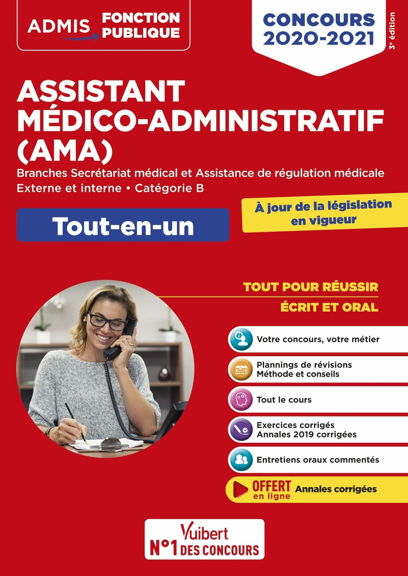 Assistant médico-administratif (AMA) : branches secrétariat médical et assistance de régulation médi