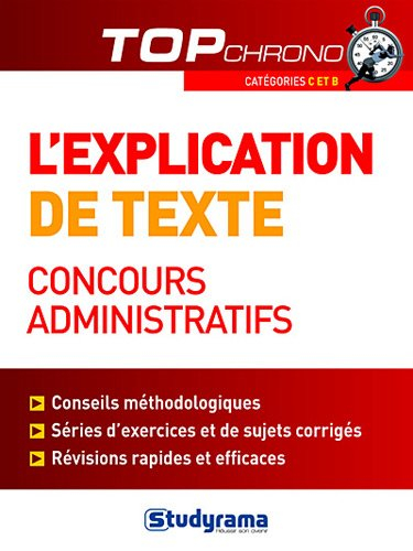 L'explication de texte, concours administratifs