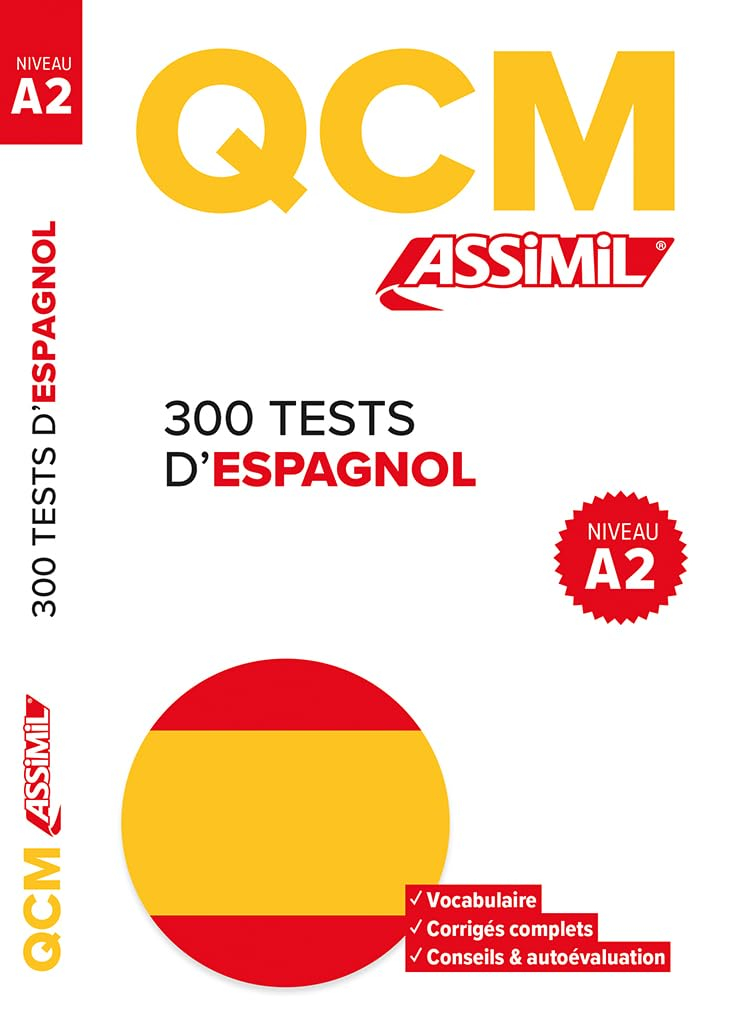 300 tests d'espagnol, niveau A2 : QCM, questionnaire à choix multiples