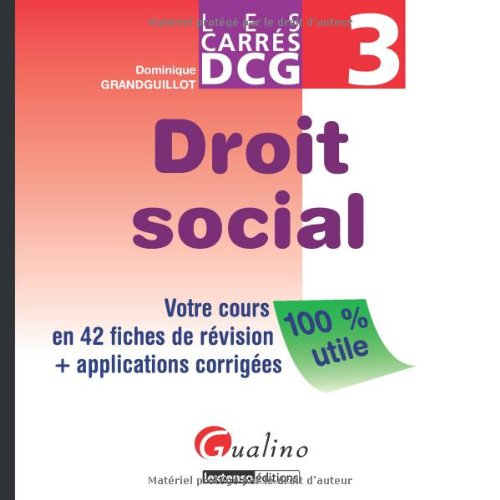 Droit social : votre cours en 42 fiches de révision + applications corrigées