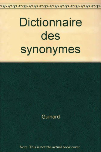 Dictionnaire des synonymes