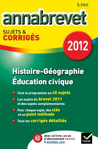 Histoire-géographie, éducation civique 2012