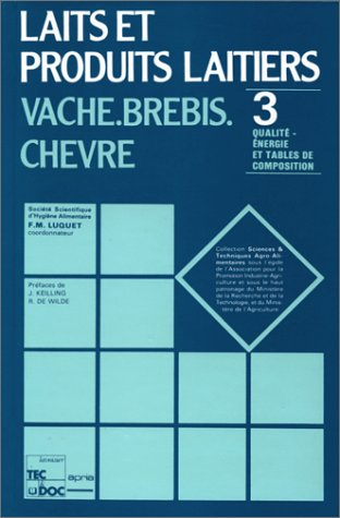 Laits et produits laitiers : vache, brebis, chèvre. Vol. 3. Qualité, énergie et tables de compositio