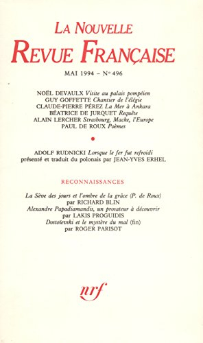 Nouvelle revue française, n° 496
