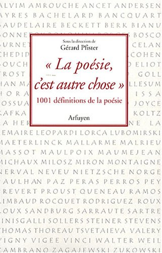 La poésie, c'est autre chose : 1.001 définitions de la poésie