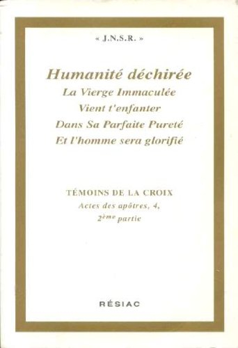 Humanité déchirée : la Vierge Immaculée vient t'enfanter dans Sa parfaite Pureté et l'homme sera glo