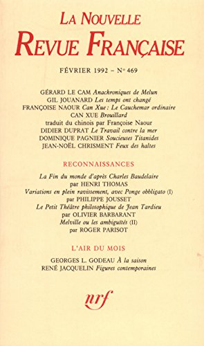 Nouvelle revue française, n° 469