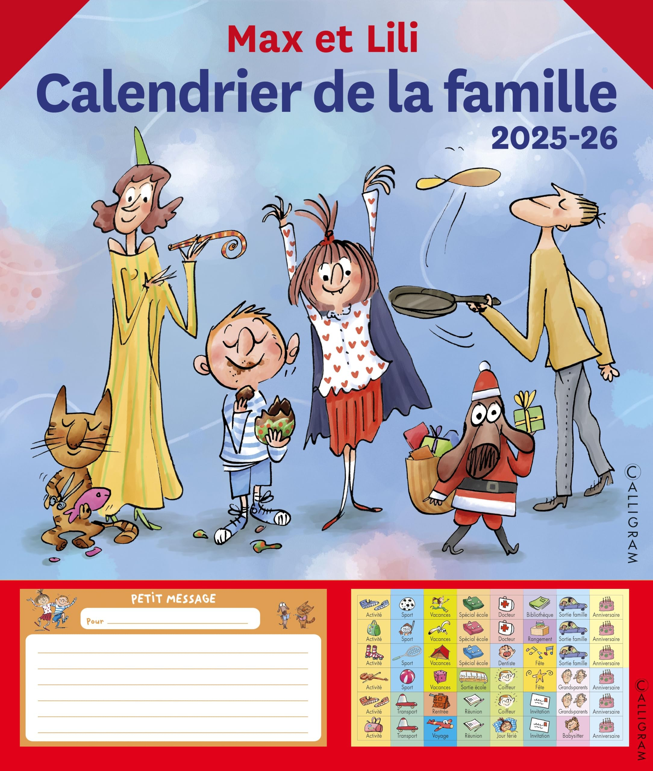 Calendrier de la famille : Max et Lili : 2025-2026