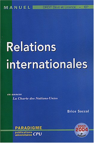 relations internationales : deug licence droit