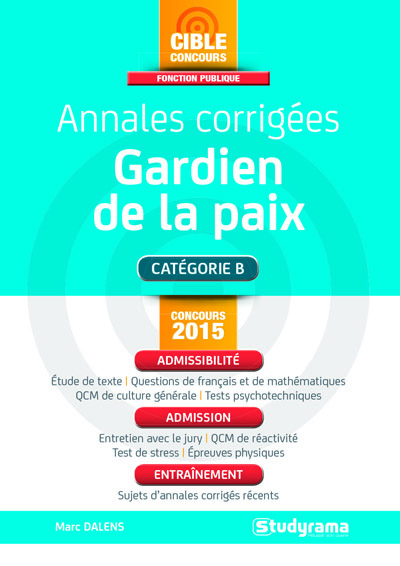 Annales Corrigées Gardien de la Paix 3 Edt