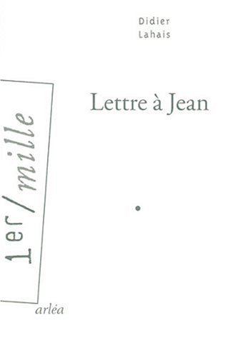 Lettre à Jean