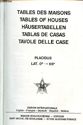 Tables des maisons. Tables of houses. Häusertabellen. Tablas de casas. Tavole delle case