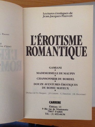 L'Erotisme romantique
