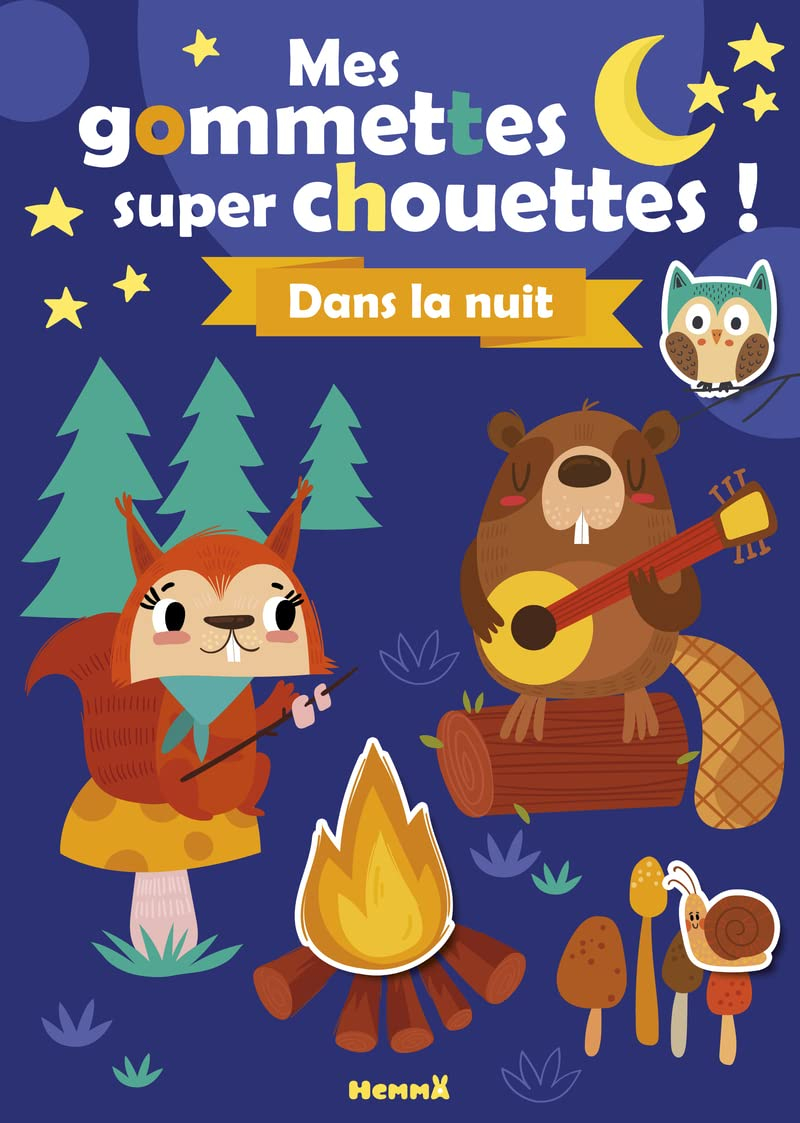 Mes gommettes super chouettes ! : Dans la nuit