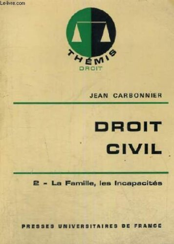droit civil - 2/ la famille, les incapacites