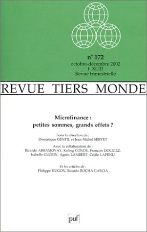 Tiers-monde, n° 172. Microfinance : petites sommes, grands effets ?