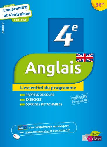 Anglais, 4e : l'essentiel du programme