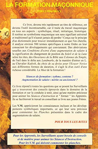 LA FORMATION MACONNIQUE