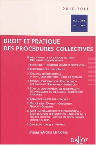 Droit et pratique des procédures collectives