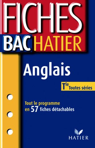 fiches bac hatier : anglais, terminale, toutes séries