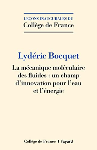 La mécanique moléculaire des fluides : un champ d'innovation pour l'eau et l'énergie