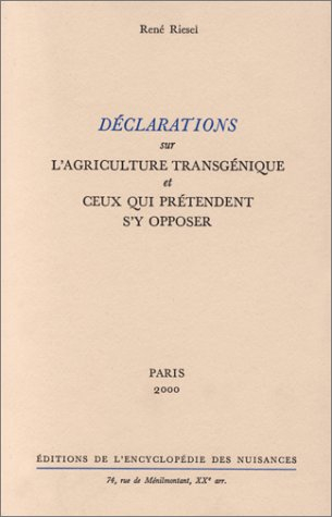déclarations sur agriculture transgénique
