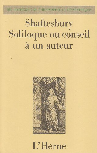 Soliloque ou Conseil à un auteur