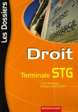 Droit terminale STG