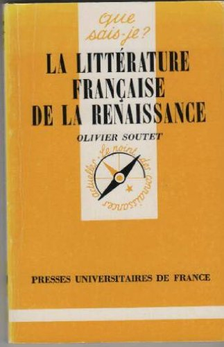 La Littérature française de la Renaissance