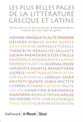 Les plus belles pages de la littérature grecque et latine