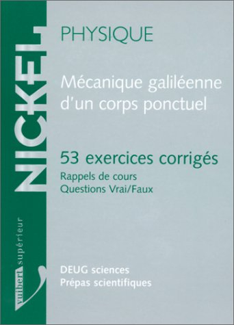 Mécanique galiléenne d'un corps ponctuel