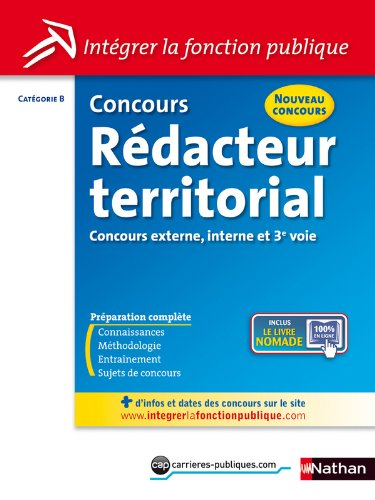 Concours rédacteur territorial, nouveau concours : catégorie B : concours externe, interne et 3e voi