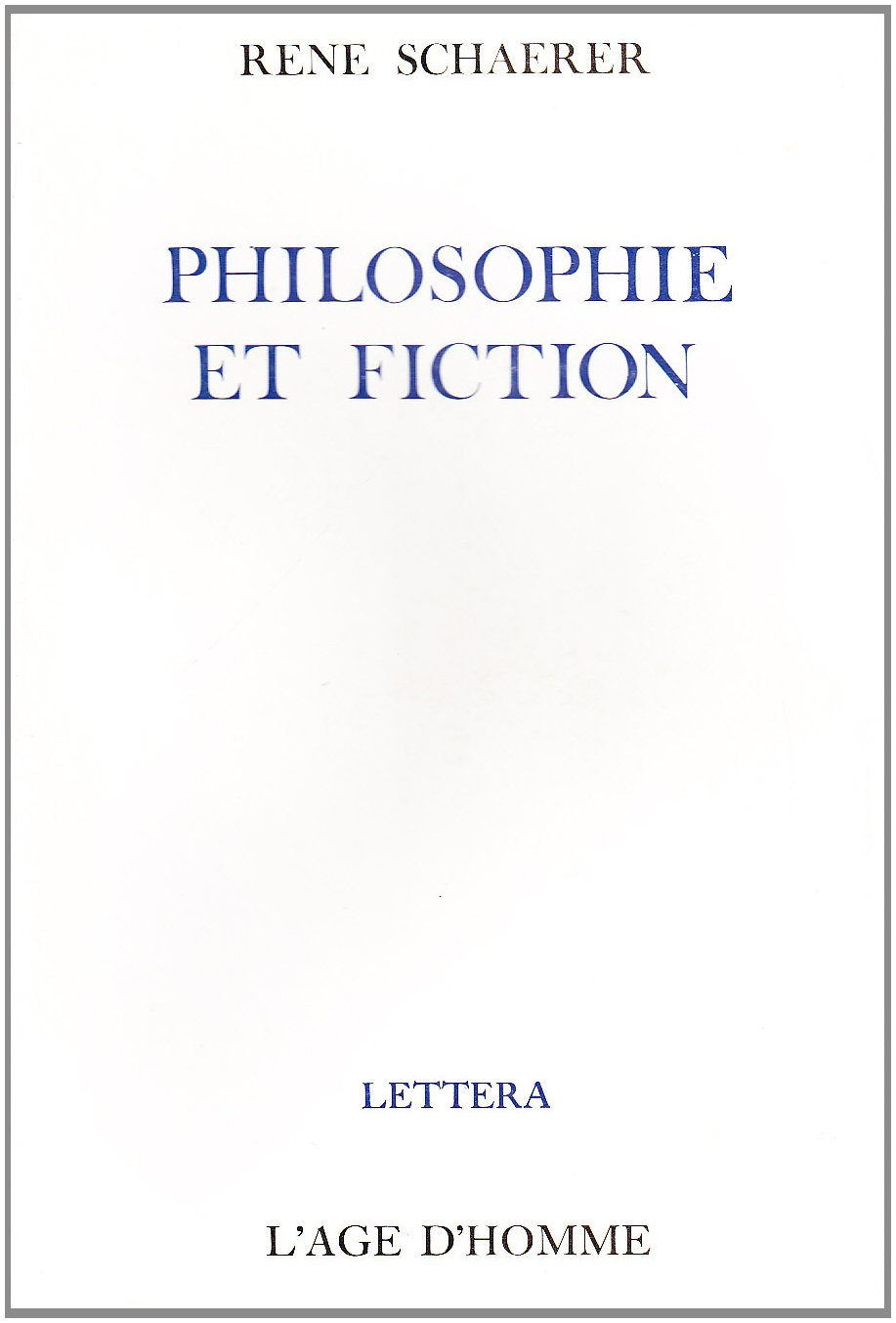 Philosophie et fiction