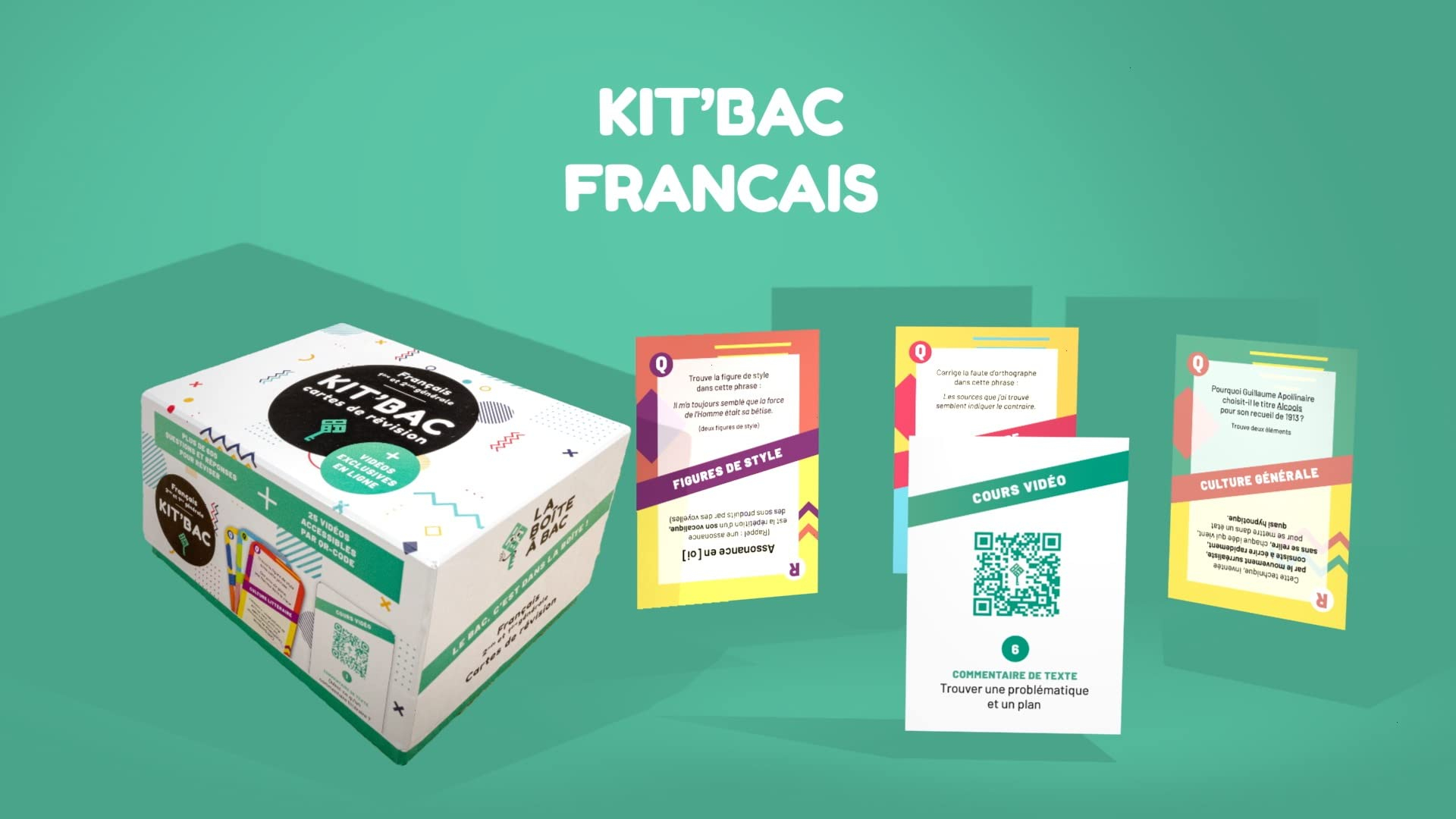 Kit'bac français, 1re et 2de générale : cartes de révision