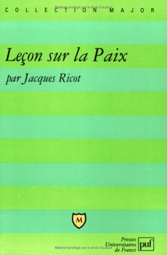 Leçon sur la paix