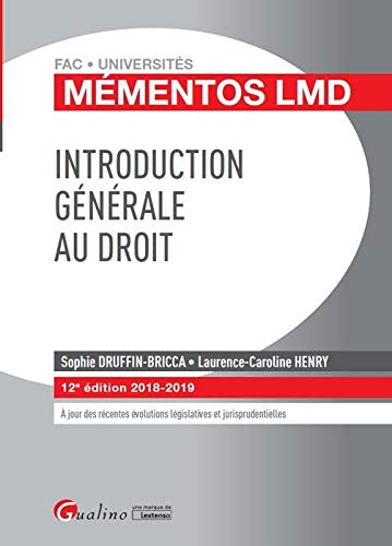 Introduction générale au droit : 2018-2019