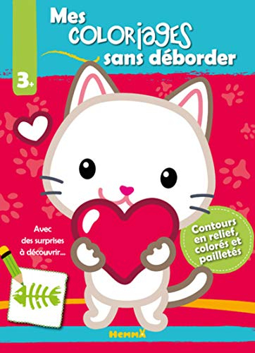 Mes coloriages sans déborder : chat : 3+