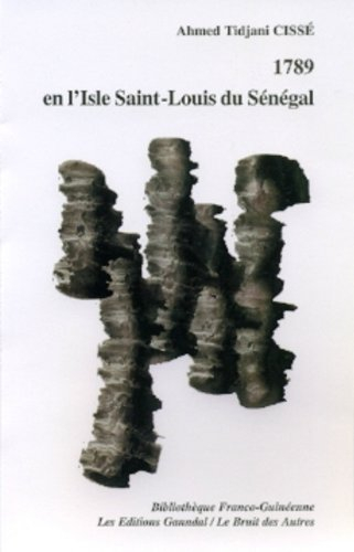 1789 en l'Isle Saint-Louis du Sénégal