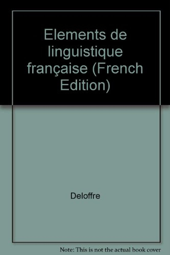 Eléments de linguistique française