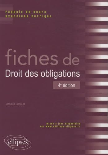 Fiches de droit des obligations : rappels de cours et exercices corrigés