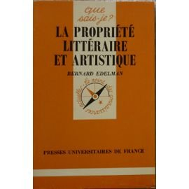 La propriété litteraire et artistique