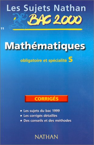 Mathématiques, obligatoire et spécialité S, Bac 2000