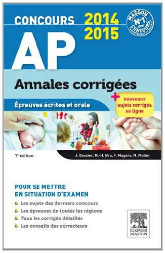 Concours AP 2014-2015, annales corrigées : épreuves écrites et orale