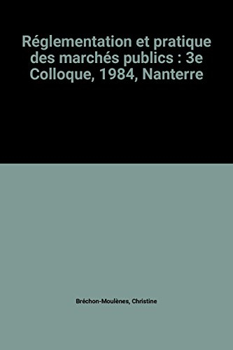 Réglementation et pratique des marchés publics