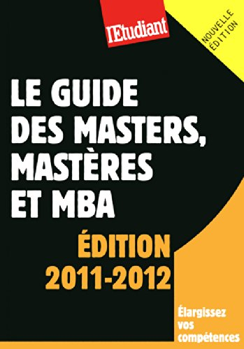 Le guide des masters, mastères et MBA