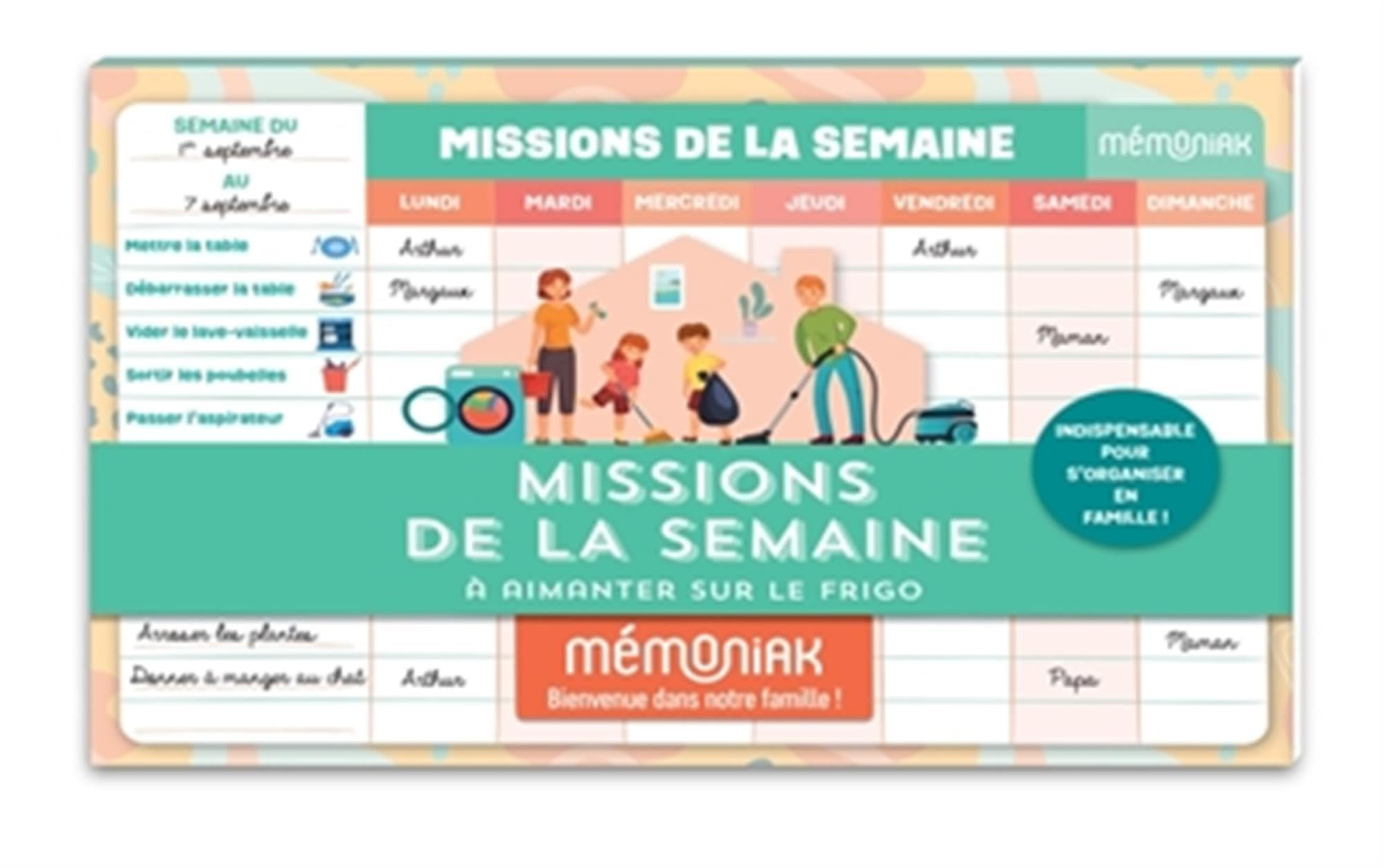 Missions de la semaine Mémoniak : bloc aimanté à compléter