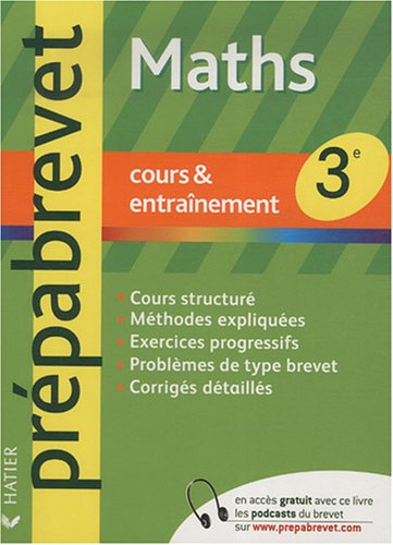 Maths 3e : cours et entraînement